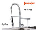 Franke FF-1700; FF-1700 Series; Pullout with Spray Heat Triple Handle Professional Arc Spout Kitchen Faucet; in Polished Chrome; Discontinued Product