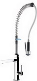 Franke FFPD100; Semi Pro FFPD100 Series; Pullout with Spray Heat Triple Handle Arc Spout Kitchen Faucet; in Polished Chome; Discontinued Product