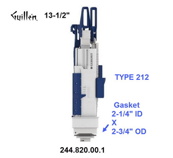 Geberit 244.820.00.1; ; flush valve type 212, 6 / 3 litre, complete, for Sigma12 concealed cistern; in Unfinish; Replaces 241.858.00.1; 240.622.00.1; Duravit 240622001; 245.380.00.1