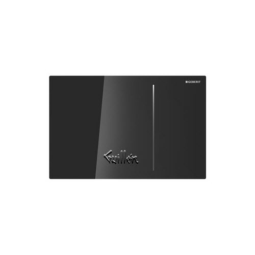 Geberit 115.620.SJ.1; Sigma; actuator plate for dual flush for concealed cistern 12 cm; in glass black; ;