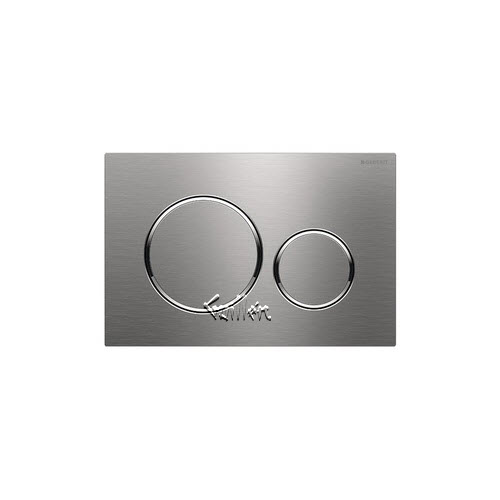 Geberit 115.882.SN.1; Sigma20; actuator plate for dual flush; in stainless steel brushed/polished/brushed; ;