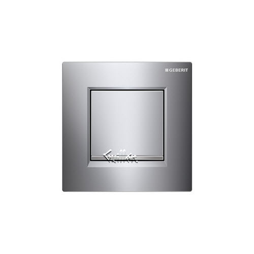 Geberit 116.017.KH.1; ; urinal flush control with pneumatic flush actuation actuator plate type 30; in bright chrome / matt chrome / bright chrome; ;