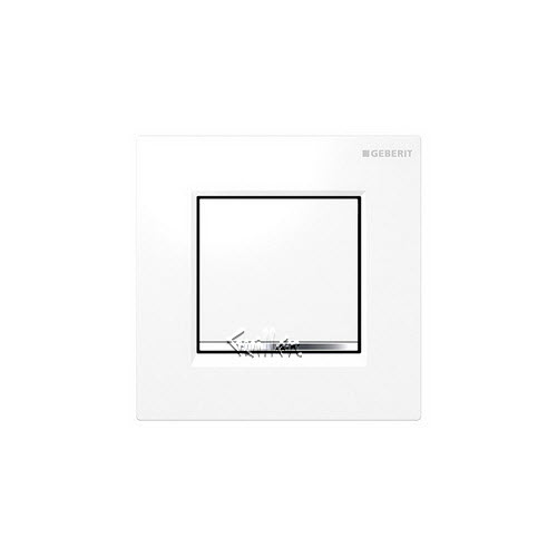 Geberit 116.017.KJ.1; ; urinal flush control with pneumatic flush actuation actuator plate type 30; in white / bright chrome / white; ;