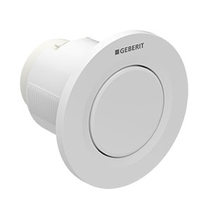 Geberit 116.040.11.1; ; remote flush actuation type 01 pneumatic for single flush concealed actuator; in white alpine; ;