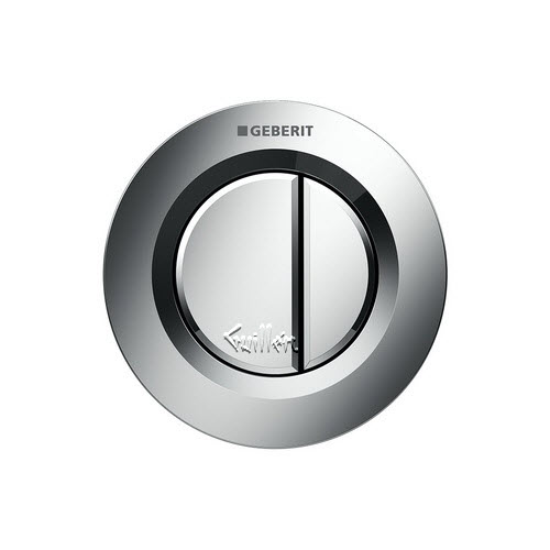 Geberit 116.042.21.1; ; remote flush actuation type 01 pneumatic for dual flush concealed actuator; in bright chrome-plated; ;