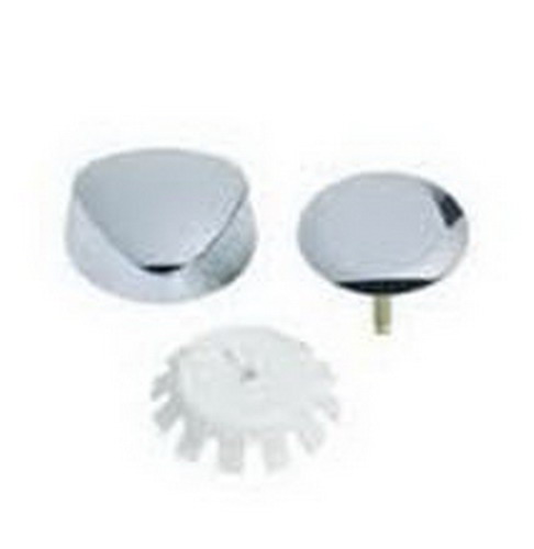 Geberit 151.550.21.1; ; Ready-to-fit-set trim kit for bathtub drain with Turn Control handle actuation; in bright chrome-plated; ; used with 151.506.00.1 in Miami