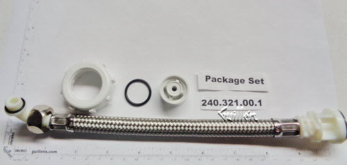 Geberit 240.321.00.1; ; Reinforced braided hose for concealed cistern; in Unfinish; ;