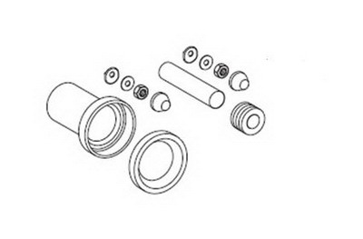 Geberit 240.752.11.1; ; INSTALL KIT WALL HUNG BOWL; in Unfinish; ;