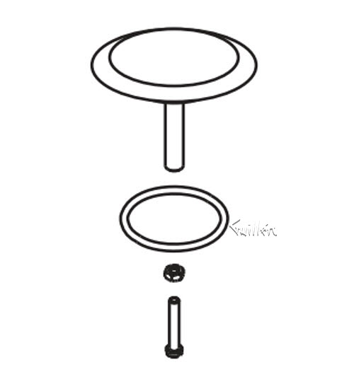 Geberit 241.728.FT.1;; Brass plunger assembly plunger plus strainer BWO bath waste and overflow system metal; in Satin Chrome   241.534.FT.1; 888.466.FT.0; 888.466.FT.1; 241.612.FT.1; 888.128.FT.1; 888.128.FT.0  ; Discontinued Product