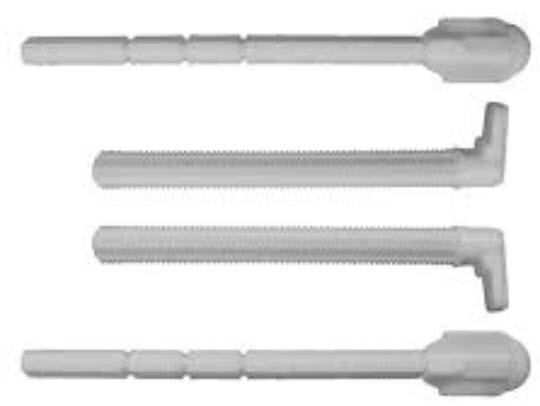Geberit 241.874.00.1; ; Actuator rod set for actuator plate; in Unfinish; ;