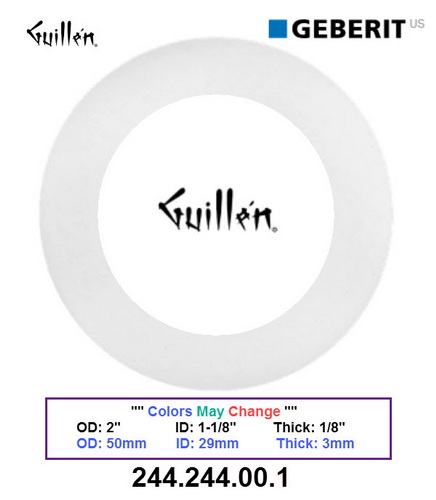 Geberit 244.244.00.1;;__ 2in 1-1/8in; Flat seal gasket for flush valve for concealed cistern; in Unfinish