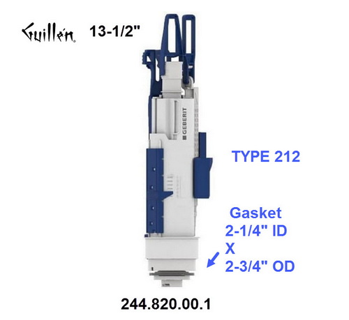 Geberit 244.820.00.1; ; flush valve type 212, 6 / 3 litre, complete, for Sigma12 concealed cistern; in Unfinish; Replaces 241.858.00.1; 240.622.00.1; Duravit 240622001; 245.380.00.1