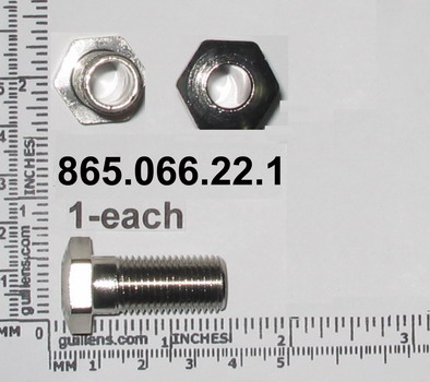 Geberit 865.066.22.1;; BWO bath waste and overflow system Plunger guide screw SMC; in Brush Nickel   886.011.22.0