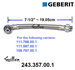 Geberit 243.357.00.1; Sigma; Reinforced braided hose resistant to salt water for concealed cistern 8 cm; in Unfinish; ;