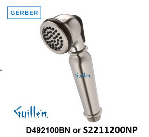 Gerber S2211200NP; Traditional; roman tub personal spray 2.5 gpm; in Brushed Nickel