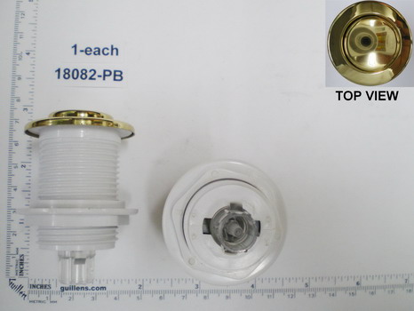 Balboa 18082-PB; GG ; on / off flush air button actuator flush 1 3/8" inch hole size; in Polished Brass; 13082-PB