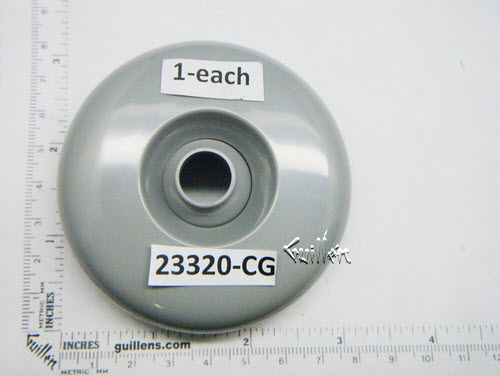GG Industries 23320-CG; ; standard mini escutcheon cover eyeball jet screw on plastic eyeball; in Grey