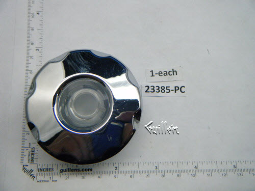 GG Industries 23385-PC; ; adjusted scallpd escutcheon clear eye ball snap on jet; in Chrome