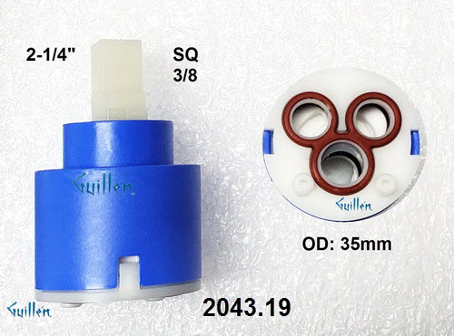 Graff 2043.19;;__ 2-1/4in SQ; Single lever cartridge; in Unfinish