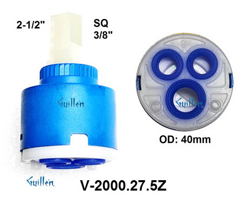 Graff V-2000.27.5Z;;__ 2-1/2in SQ; Single lever cartridge; in Unfinish