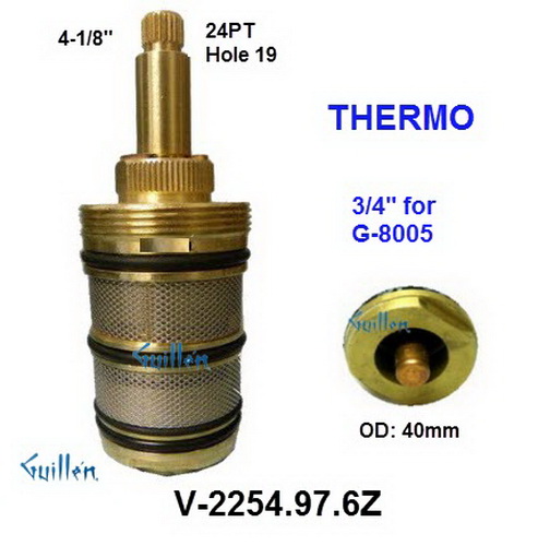 Graff V-2254.99.6Z;;__ 4-1/8in 24pt; 3/4 Thermostatic cartridge for M series G-8005; in Unfinish