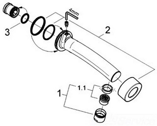 Grohe 07899000; ; Flow control; Unfinish