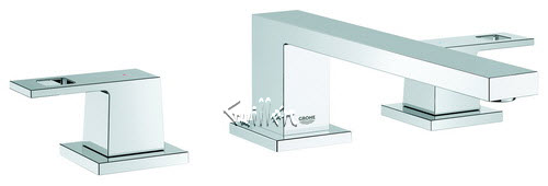 Grohe 117982; Eurocube; roman tub filler 3-hole; in Chrome