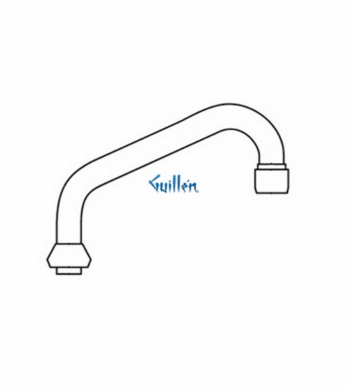 Grohe 13150 Classic; 15 1/2" Horizontal swing spout with rise