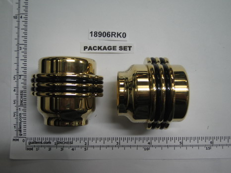 Grohe 18906RK0; Classic; Ultra 100 Handles Sold in pairs 45492 sold individually; in Polish Brass/Black; Discontinued Product