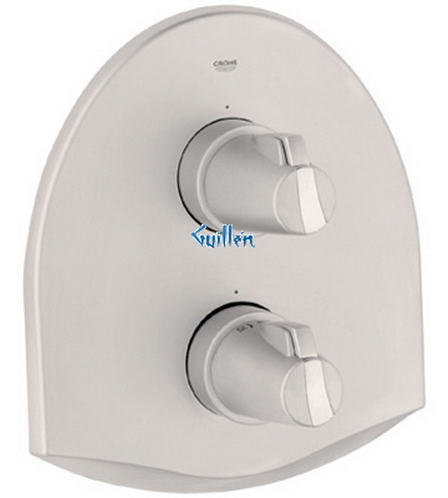 Grohe 19184AV0; Chiara Neu;Integrated thermostatic trim withvolume control; in Satin Nickel; Discontinued Product