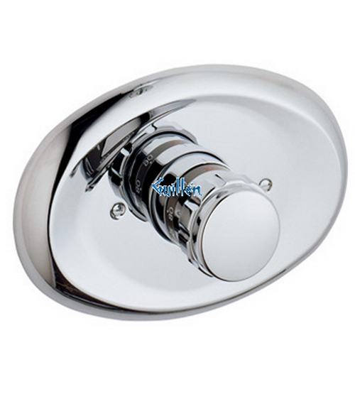 Grohe 19231 Grohtherm; 1/2" Thermostatic trim with grip ring handle