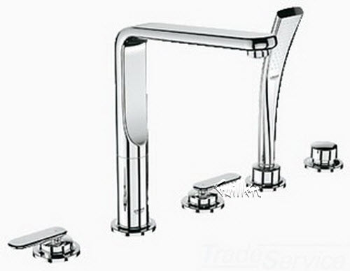 Grohe 19362000; Veris; two handle trim set bath 5-hole; in Chrome; Discontinued Product