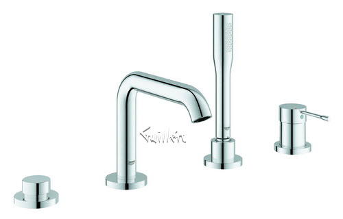 Grohe 19578001; Essence Plus; OHM trimset bath 4 hole U-spout; in Chrome; Discontinued Product