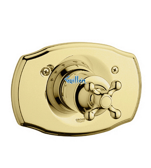 Grohe 19612R00; Seabury; Thermostatic trim with cross handle; in Polish Brass; Discontinued PRoduct