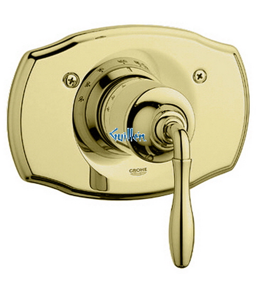 Grohe 19614R00; Seabury; Thermostatic trim with lever handle; in Polish Brass; Discontinued Product
