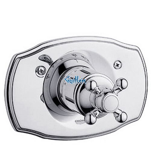 Grohe 19615 Geneva; Thermostatic trim with cross handle