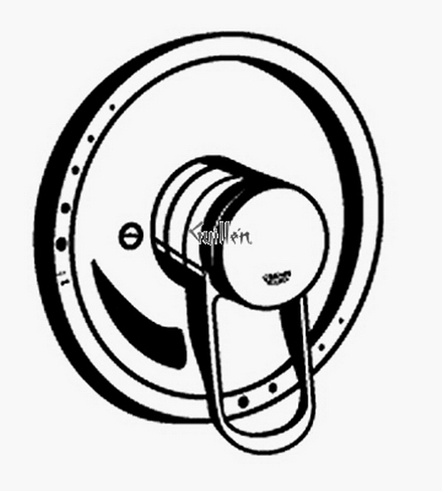 Grohe 19705 Europlus II; Pressure Balance Valve Trim Set Loop handle design Handle limit stop