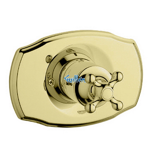 Grohe 19707R00; Seabury; Pressure balance valve trim with cross handle; in Polish Brass; Discontinued Product