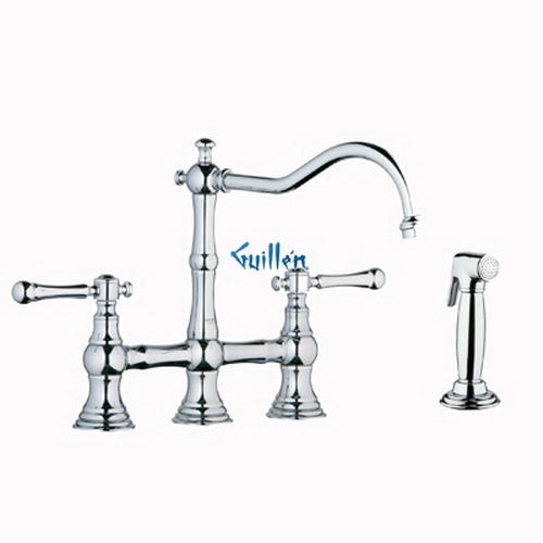 Grohe 20158 Bridgeford; Bridge Faucet with Hose & Spray; Sold Less Handles