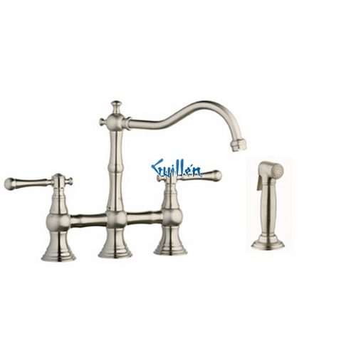 Grohe 20158EN0; Bridgeford; Bridge Faucet w/side spray; in Brushed Nickel; Discontinued Product - Use Grohe 20158DC0