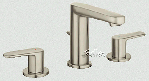 Grohe 20302EN0; Europlus; 2 handle roman tub faucet 3 hole us; in Brushed Nickel; Discontinued Product