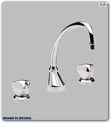 Grohe 20797 Classic; Kitchen Wideset 9 1/4" gooseneck swing spout TDL brass handles