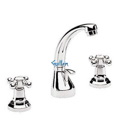 Grohe 20891 Classic; Two-Handle Lavatory Wideset Swivel or fixed spout TDL brass handles