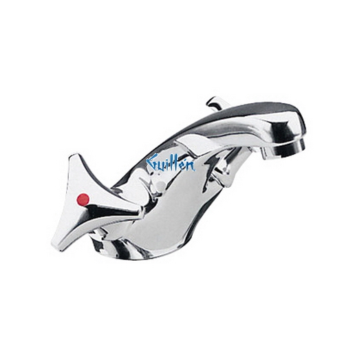 Grohe 21021 Commercial; Two-Handle Lavatory Centerset Color-coded tricorn handles