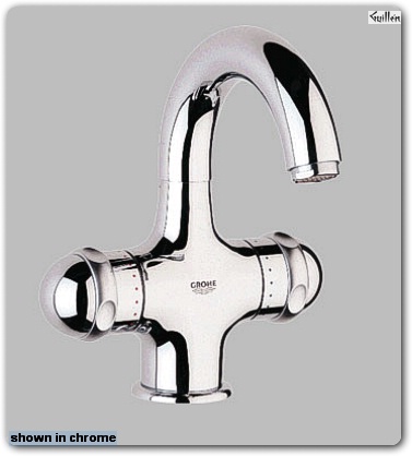 Grohe 21106 Sentosa; Two-Handle Swivel-Spout Lavatory Centerset braided flexible supplies