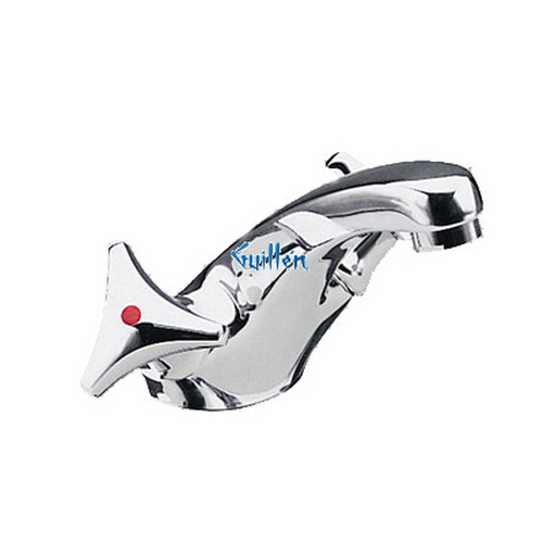 Grohe 21361 Commercial; Two-Handle Lavatory Centerset Color-coded tricorn handles