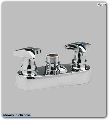 Grohe 21875 Commercial; Two-Handle 4" Lavatory Centerset Coded tricorn handles Less spout