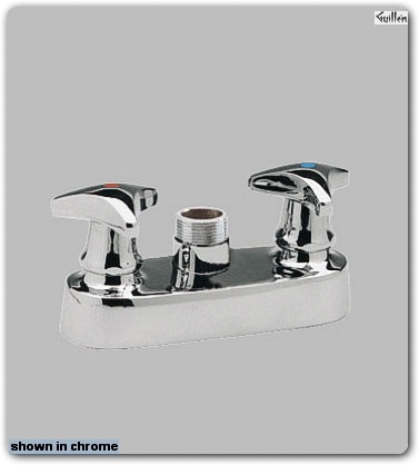 Grohe 21877 Commercial; Two-Handle 4" Lavatory Centerset Coded tricorn handles Less spout