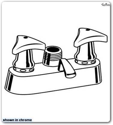 Grohe 21878 Commercial; Two-Handle 4" Lavatory Centerset Lever handle Less spout