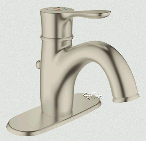 Grohe 23306EN0; Parkfield; single lever handle basin lavatory faucet 4"" inch centerset us; in Brushed Nickel; Discontinued Product